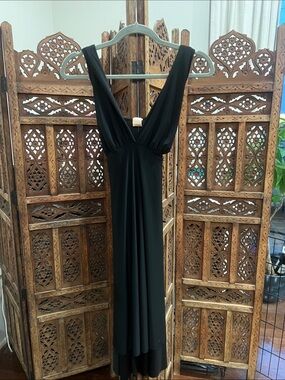 Classic Black V-Neck Women’s Dress